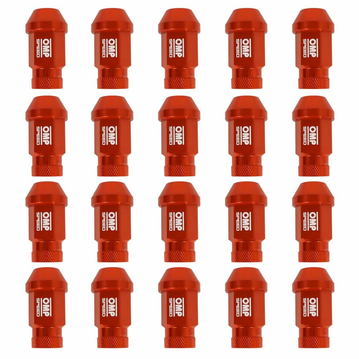 Set Nuts OMP 7075 40 mm M14 x 1,50 20 uds Orange